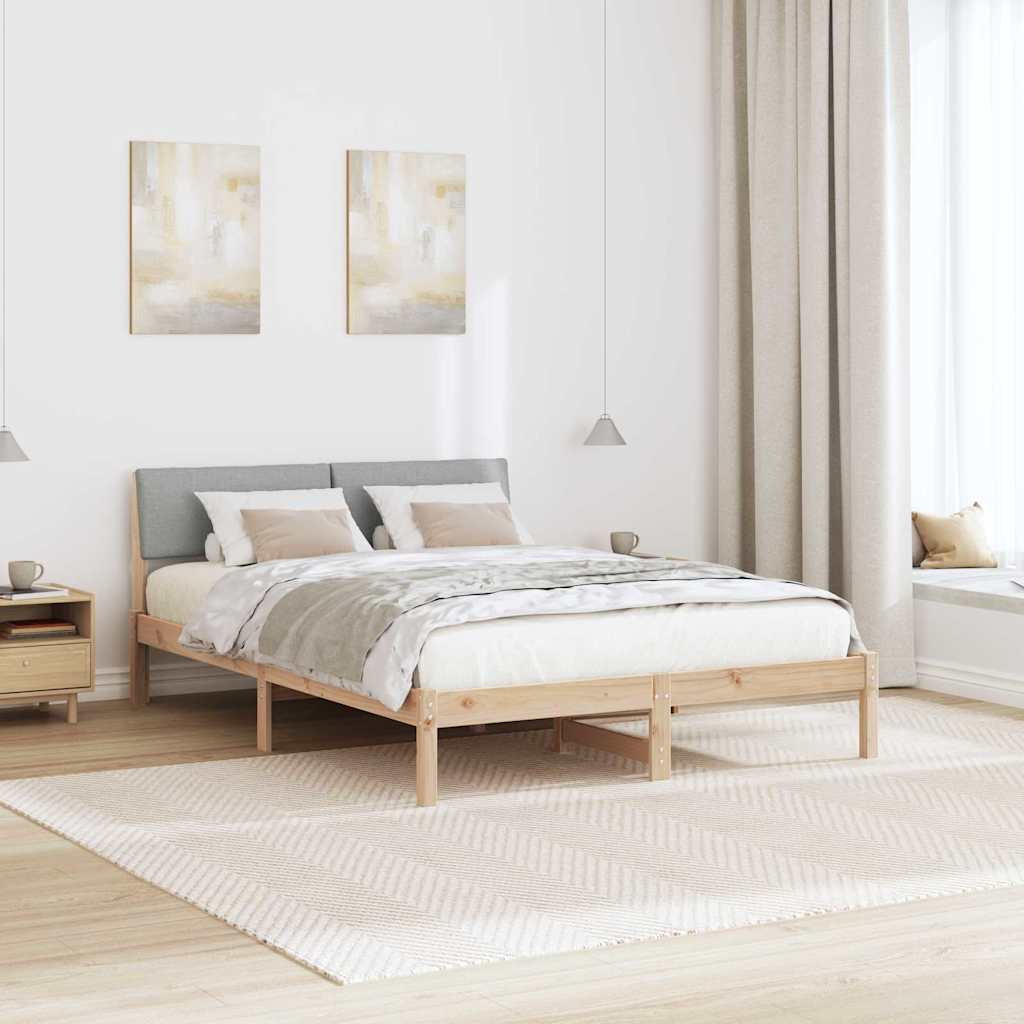 Estrutura da cama marrom e cinza claro 135 x 190 cm
