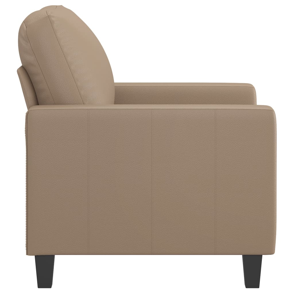 Poltrona 60 cm couro artificial cappuccino