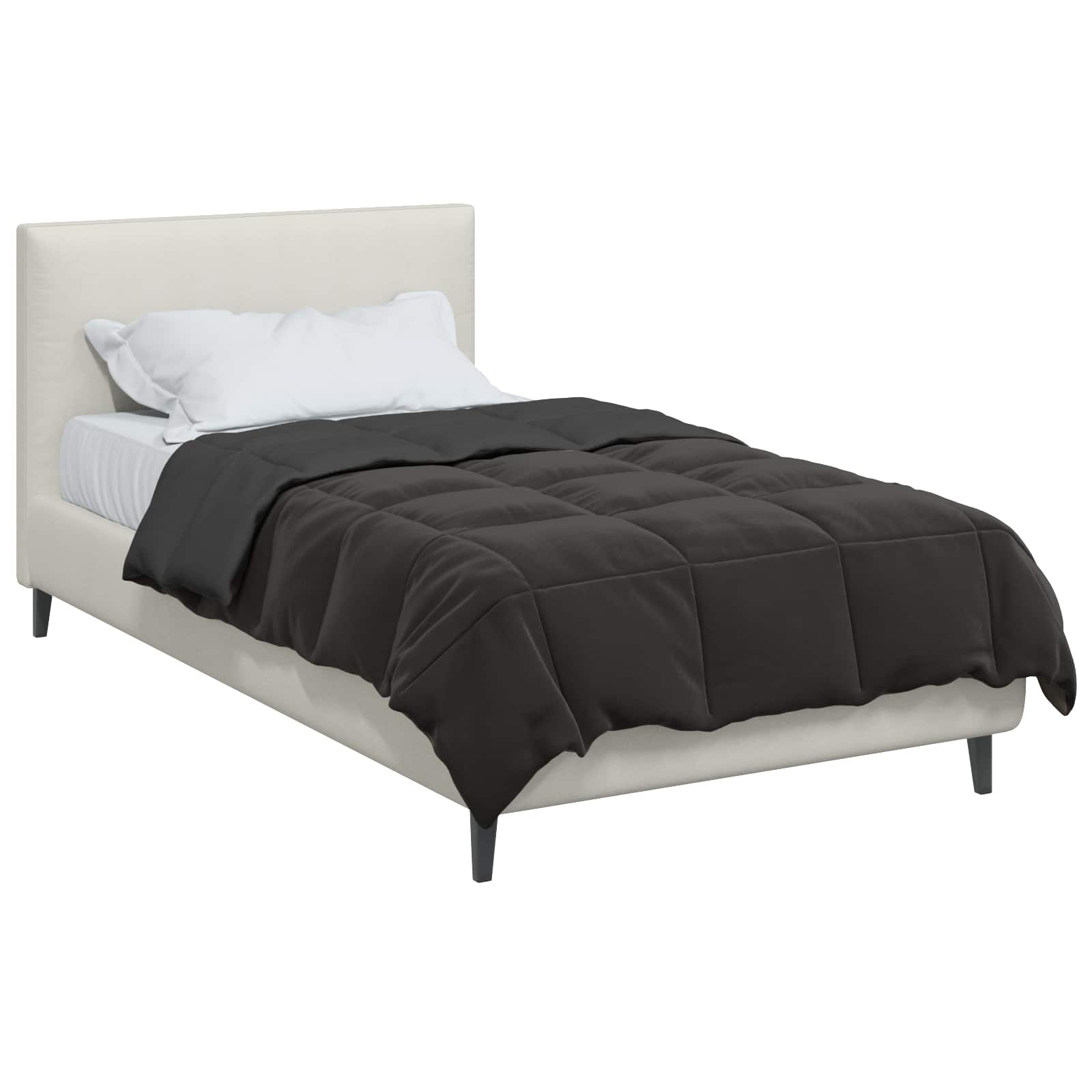 Duvet de ano inteiro antracite 135 x 200 cm microfibra