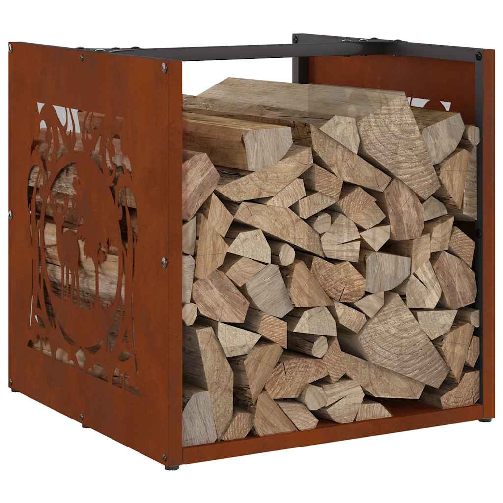 Rack lenha 40x40x40 cm aço resistente às intempéries