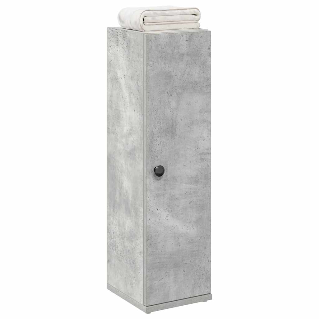 Móvel p/ casa banho c/ suporte rolos 20,5x22x72cm cinza cimento