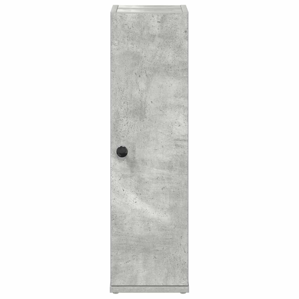Móvel p/ casa banho c/ suporte rolos 20,5x22x72cm cinza cimento