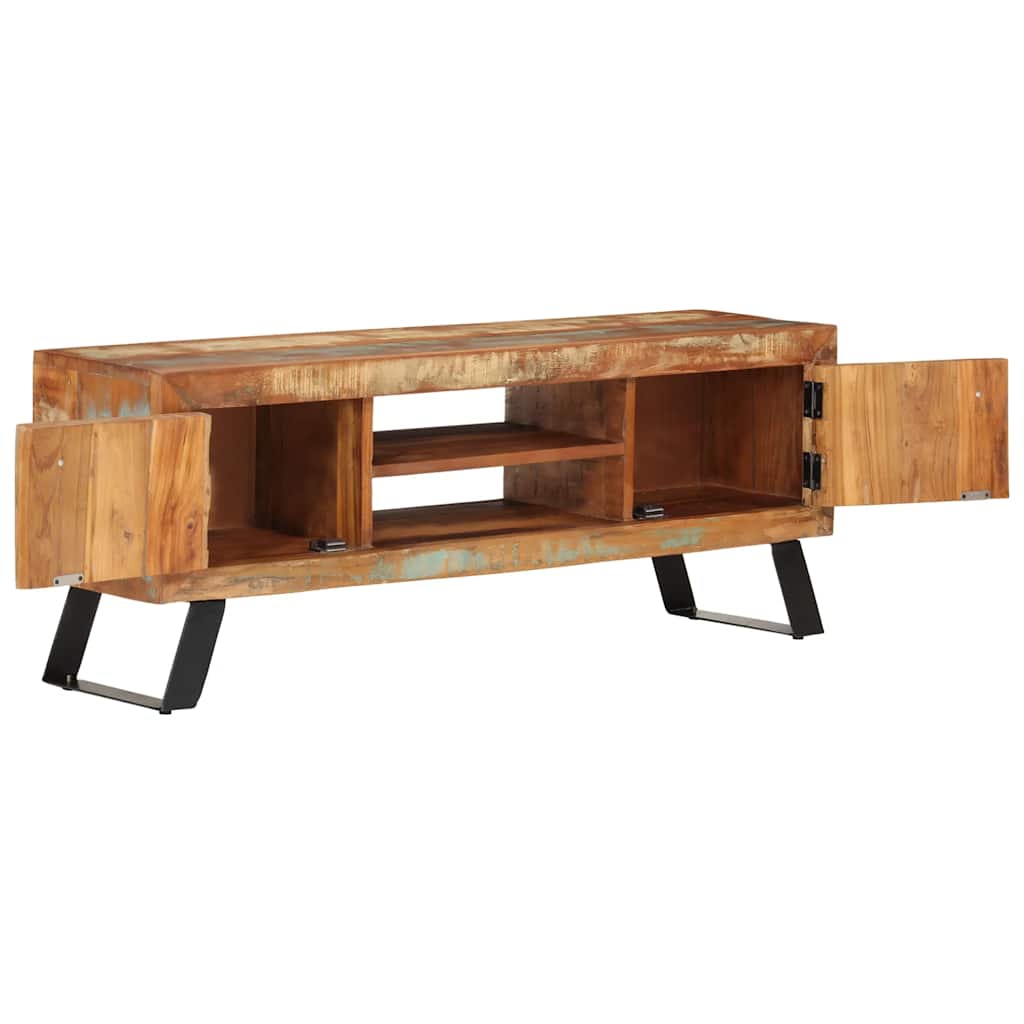 Móvel de TV 112x30x45 cm madeira recuperada maciça