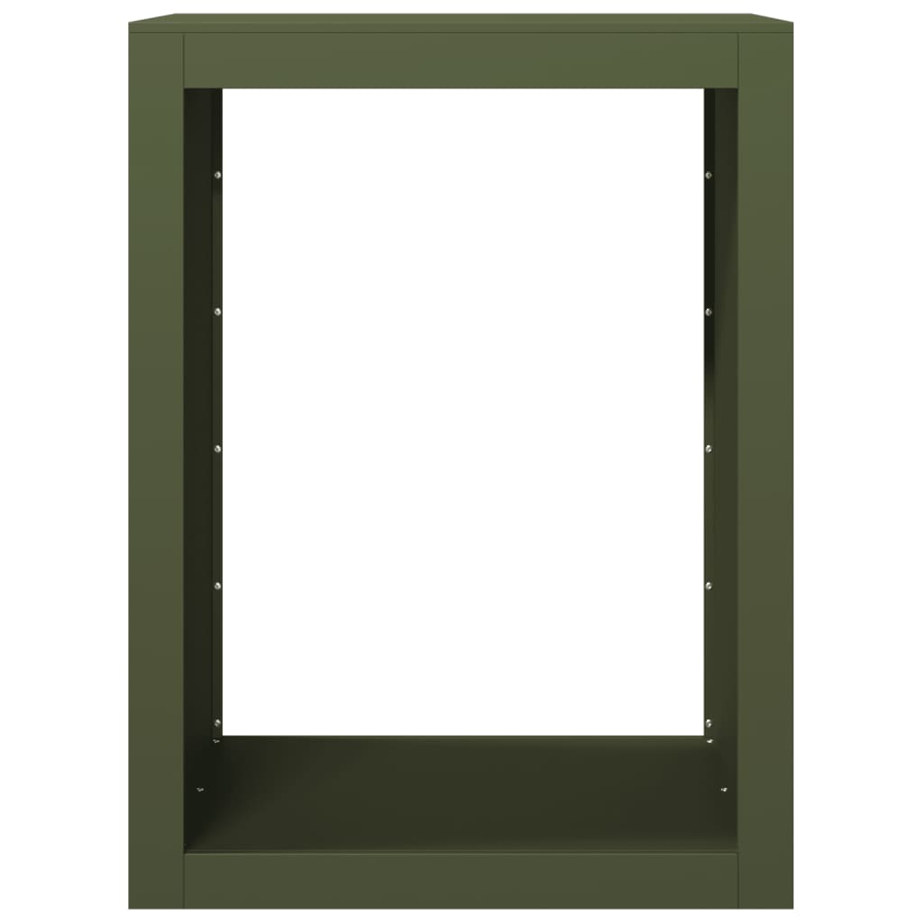 Suporte para lenha 60x40x80 cm aço verde