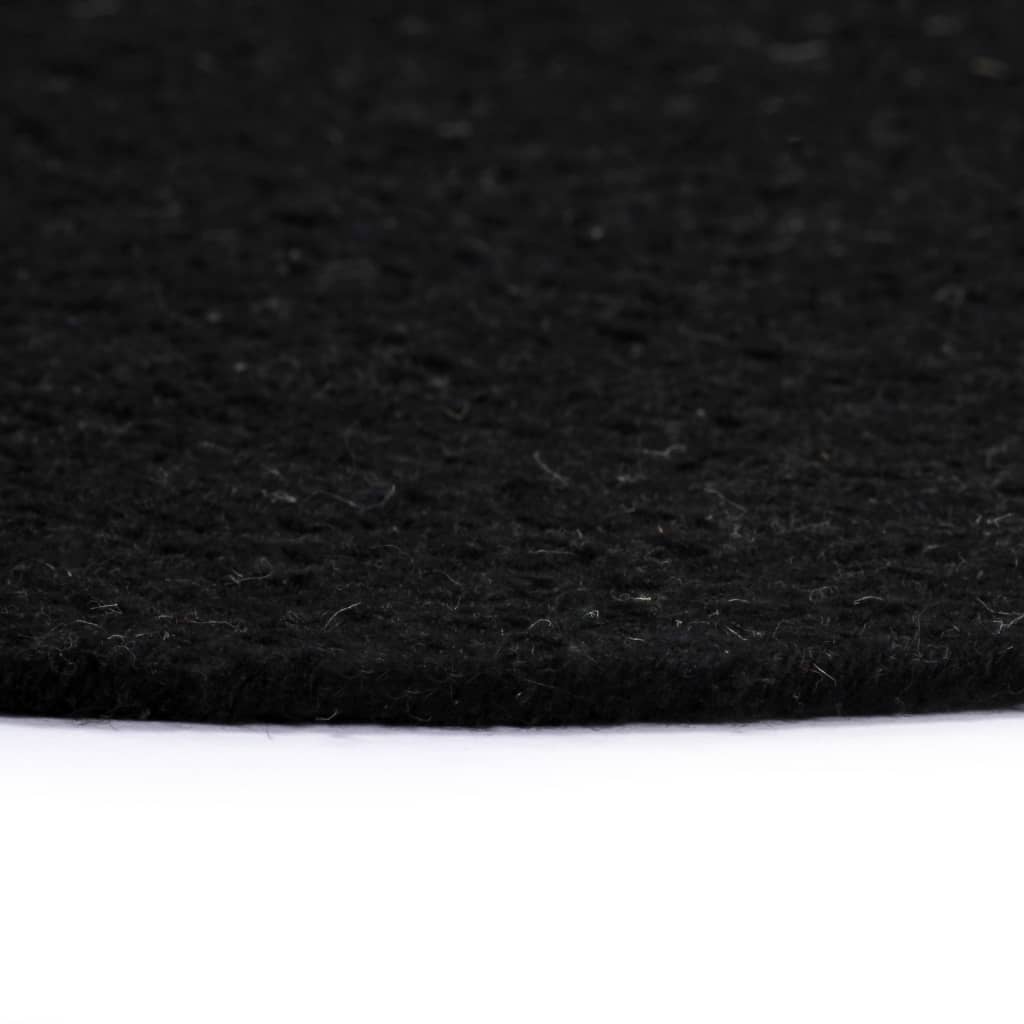 Individuais de mesa 6 pcs em algodão liso 38 cm redondo preto