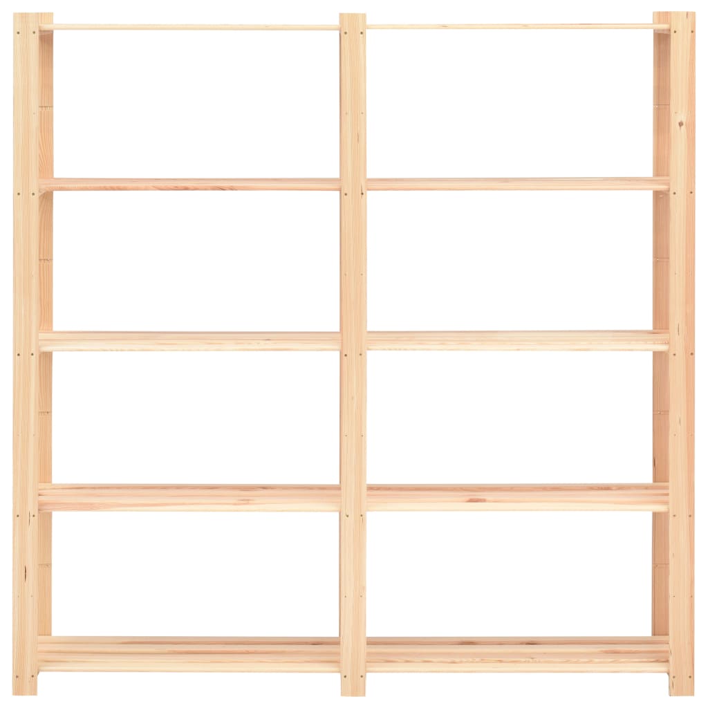10 Unidades arrumação 5 prateleiras 170x38x170cm pinho 500 kg