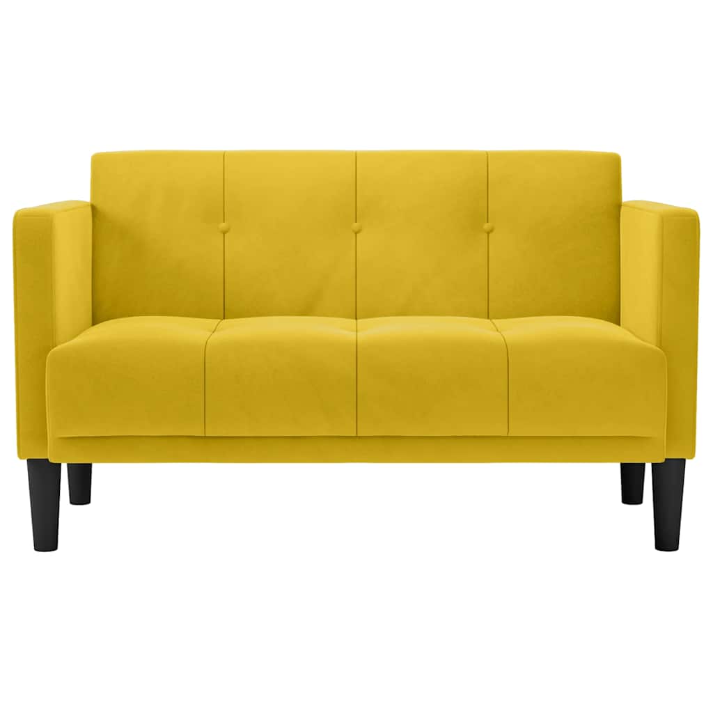 Sofá-luvas 111 cm veludo amarelo