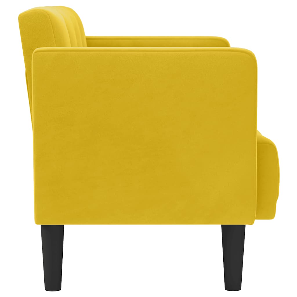 Sofá-luvas 111 cm veludo amarelo