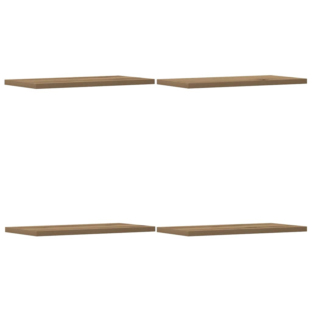 Prateleiras parede 4 pcs derivados madeira carvalho artisiano