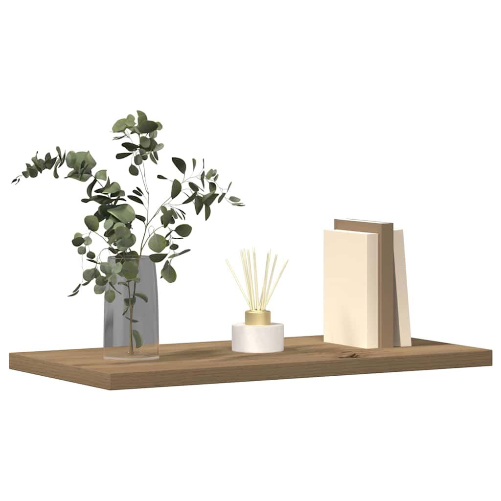 Prateleiras parede 4 pcs derivados madeira carvalho artisiano