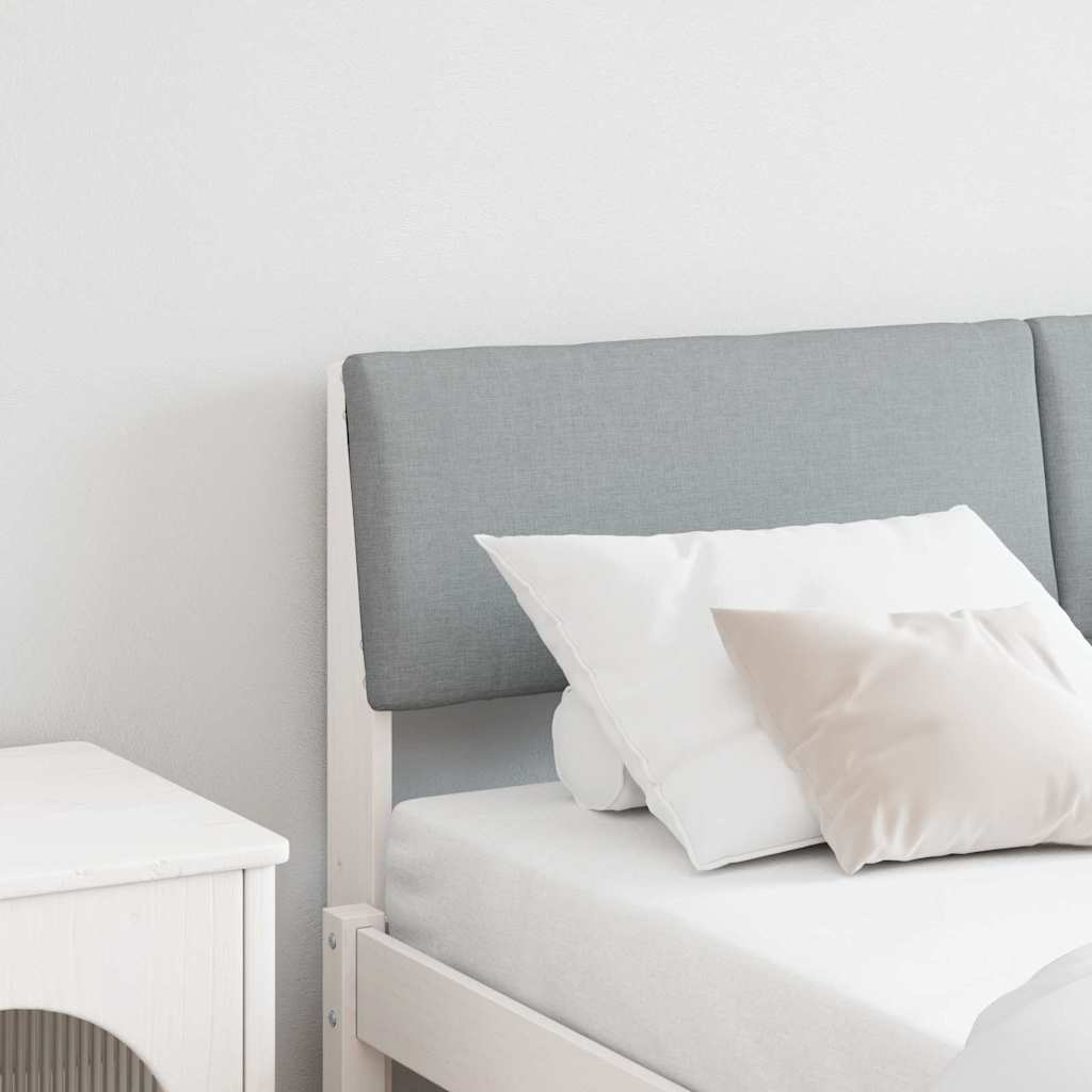 Cabeceira estofada cinzento-claro 160 cm