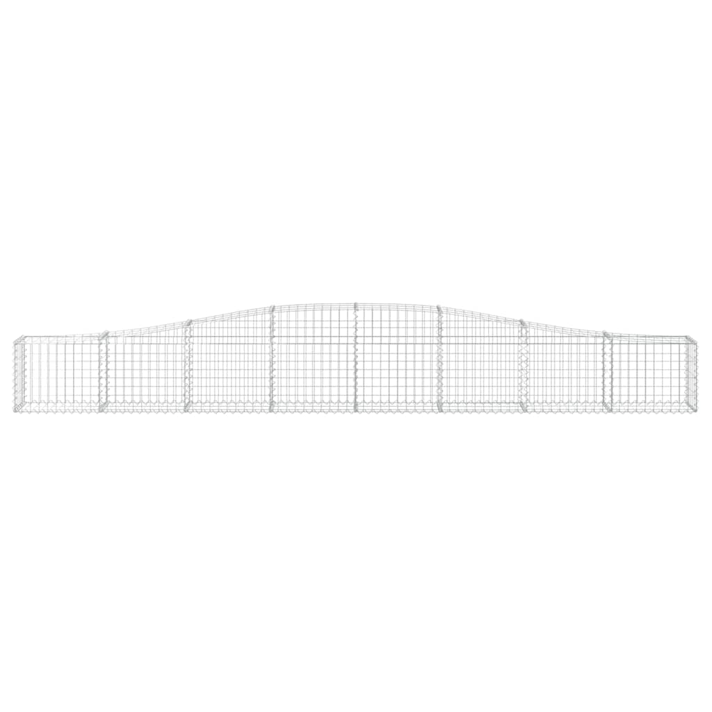 Cestos gabião arqueados 3 pcs 400x30x40/60 cm ferro galvanizado