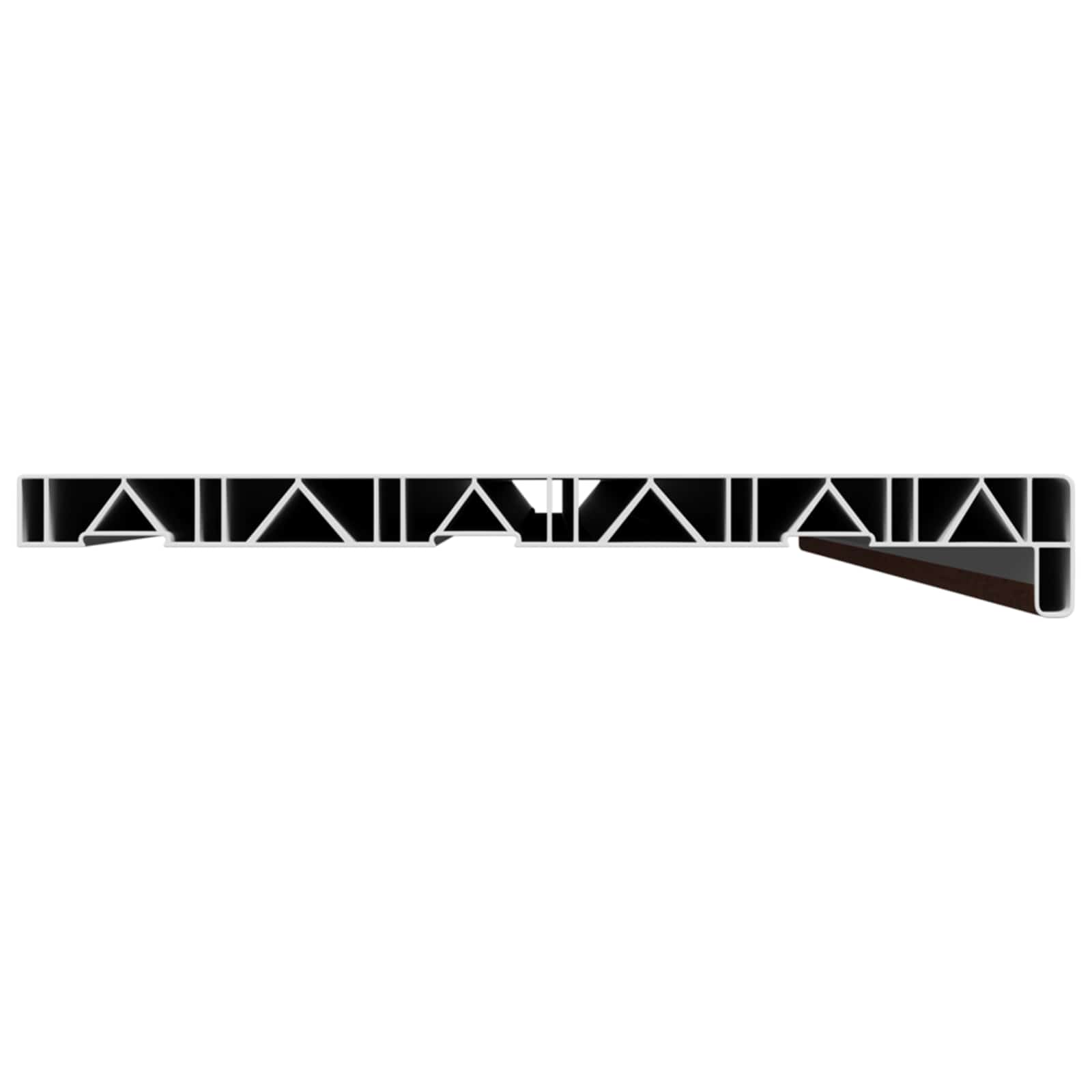 Soleira de janela madeira marrom 160 x 35 x 4,5 cm PVC