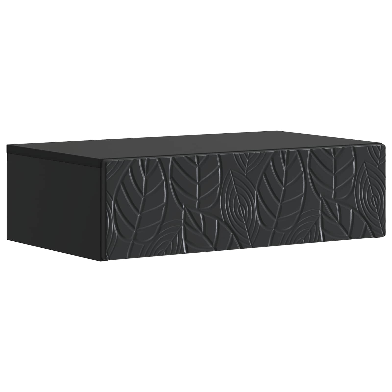 Mesa lateral de parede preto 87,5 x 34,5 x 17 cm