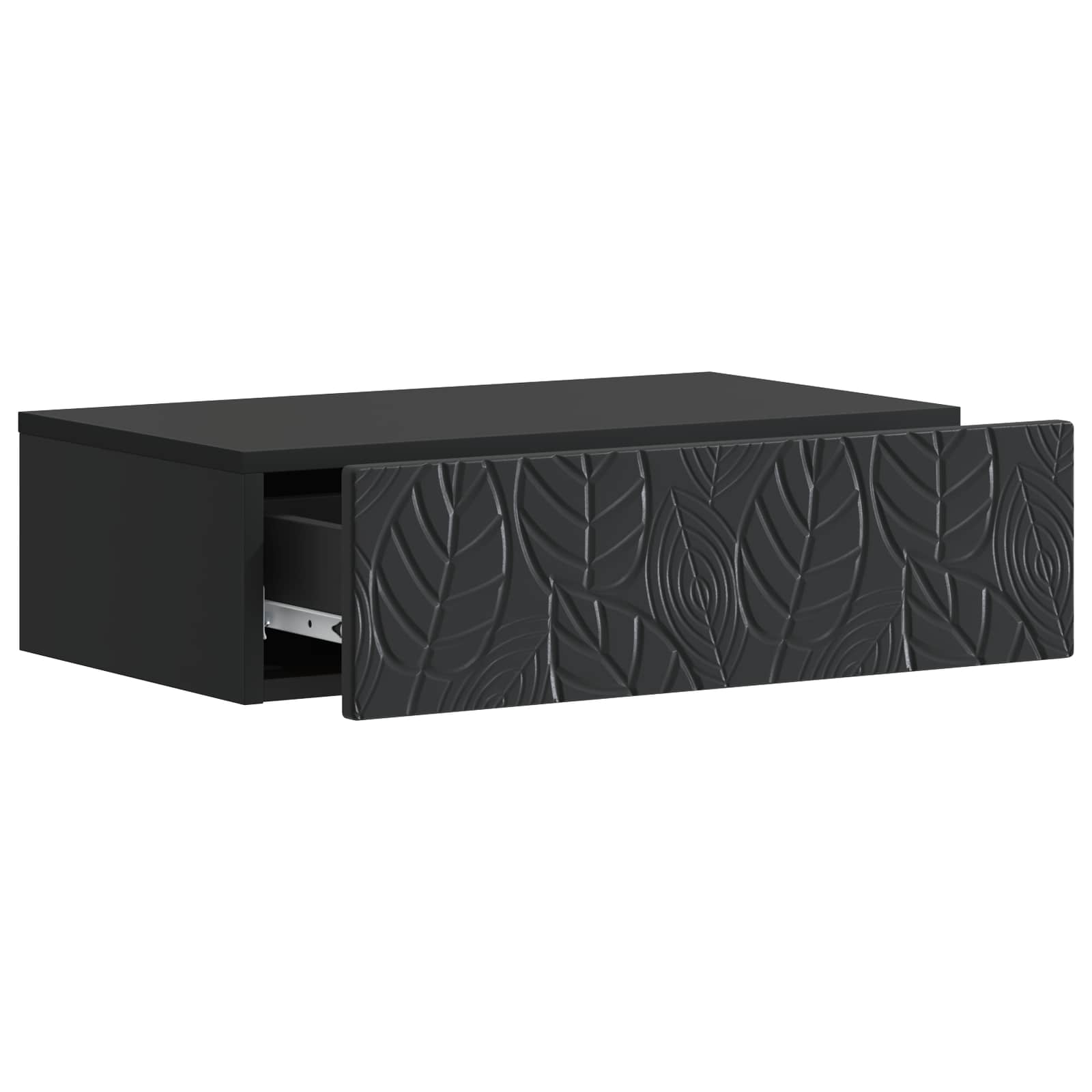 Mesa lateral de parede preto 87,5 x 34,5 x 17 cm