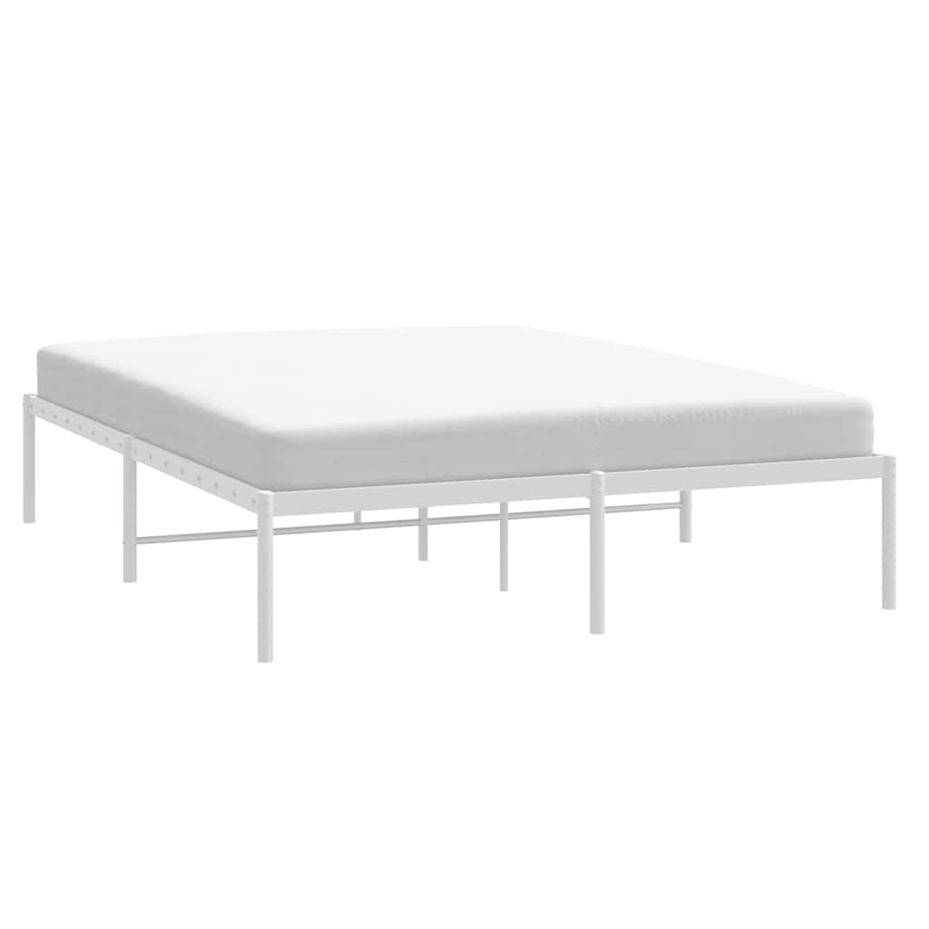 Estrutura de cama 160x200 cm metal branco