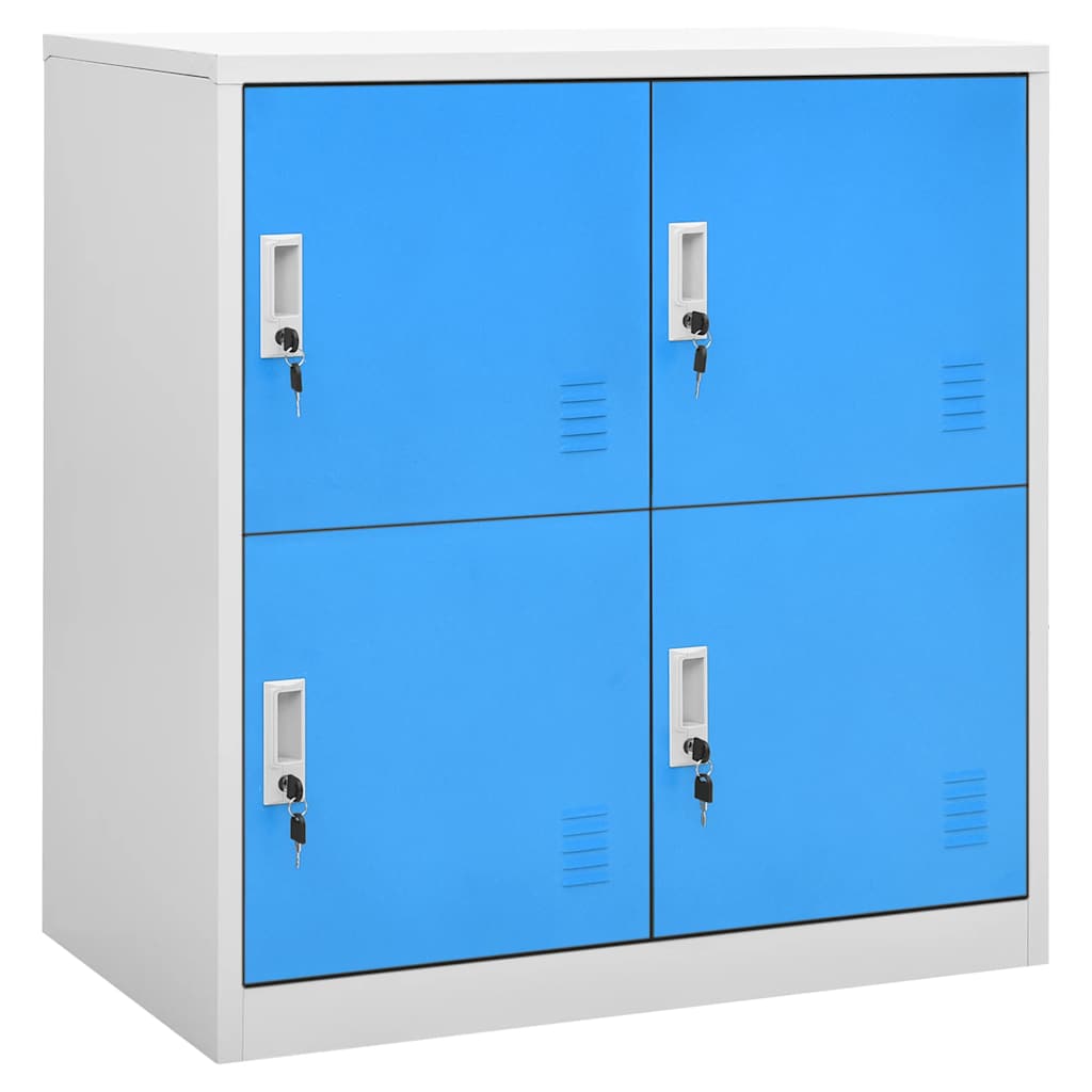 Cacifos 2 pcs 90x45x92,5 cm aço cinzento-claro e azul