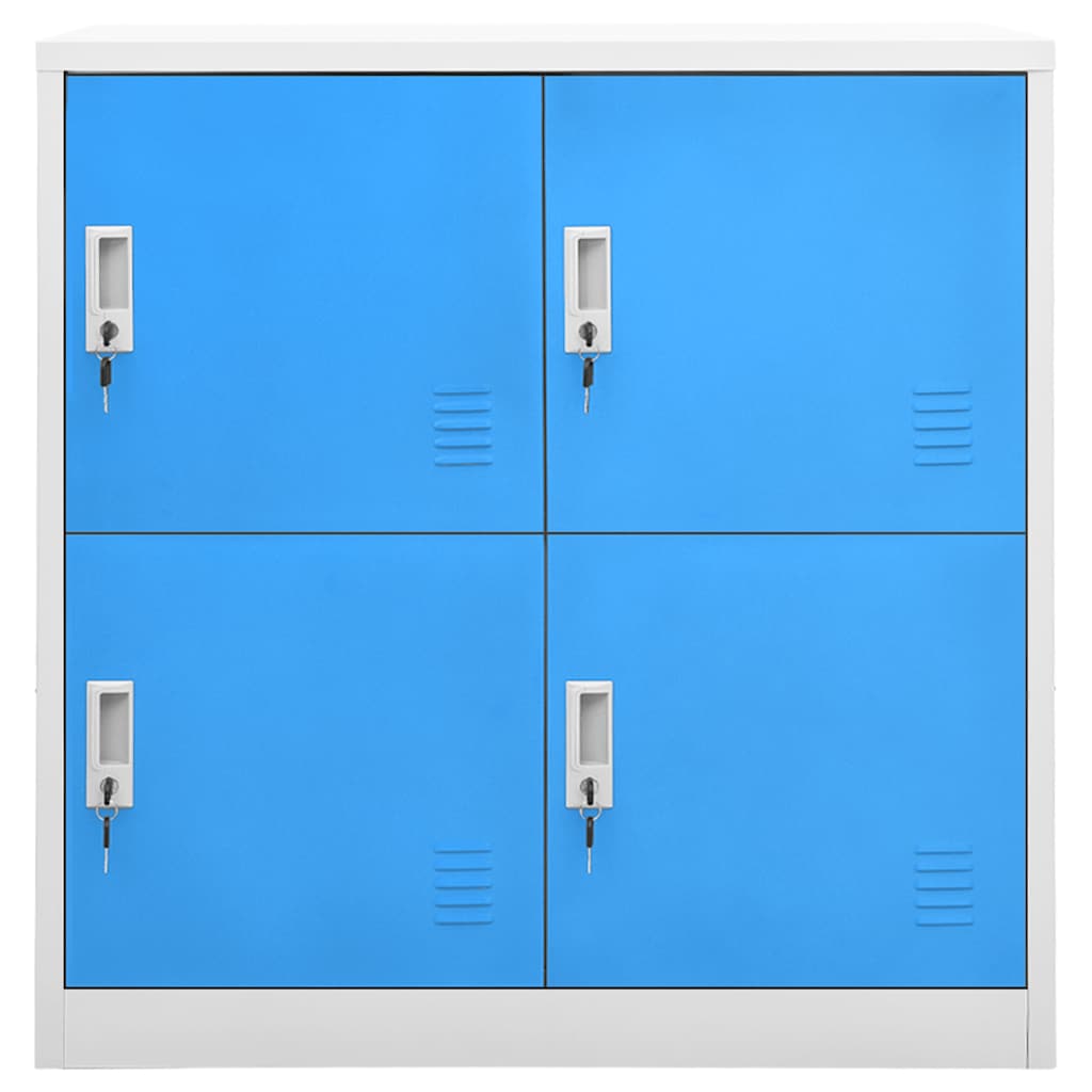 Cacifos 2 pcs 90x45x92,5 cm aço cinzento-claro e azul