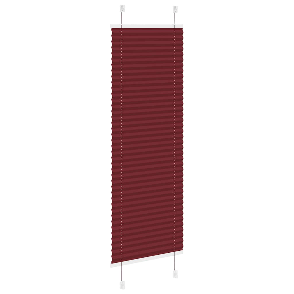Plissado cego bordéus vermelho 45x150 cm largura tecido
