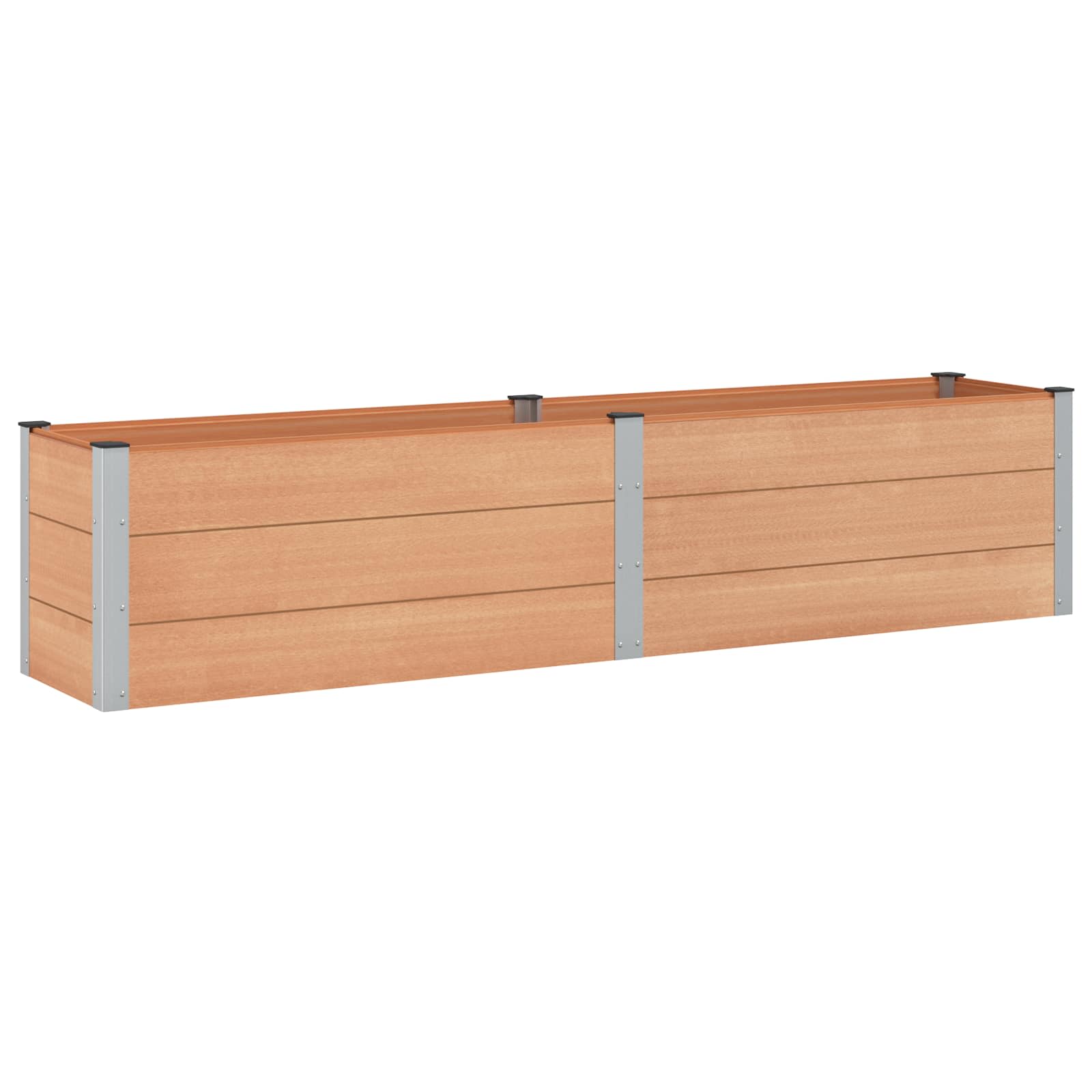 Canteiro de jardim elevado castanho 250 x 50 x 54 cm