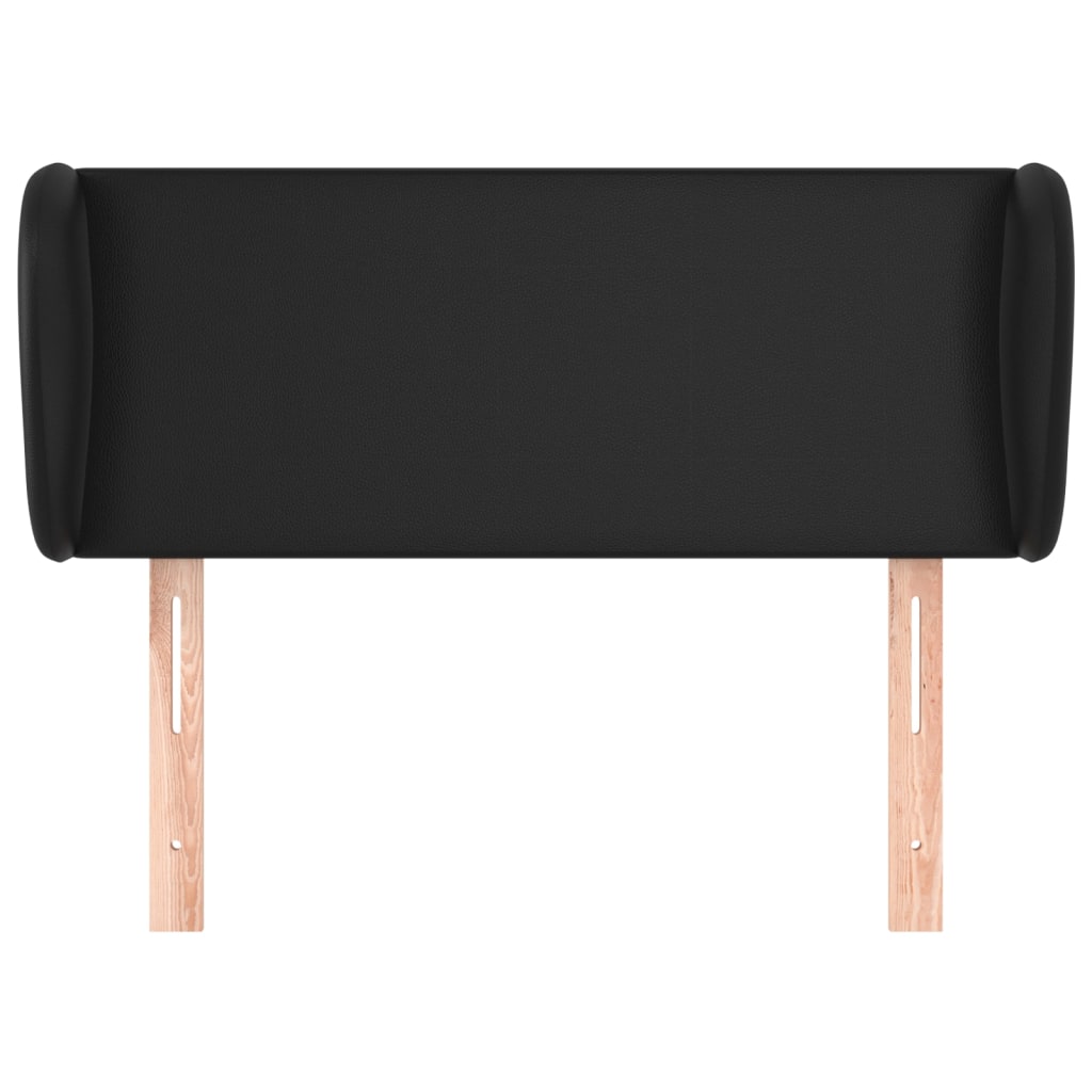 Cabeceira de cama c/ abas couro artificial 93x23x78/88 cm preto