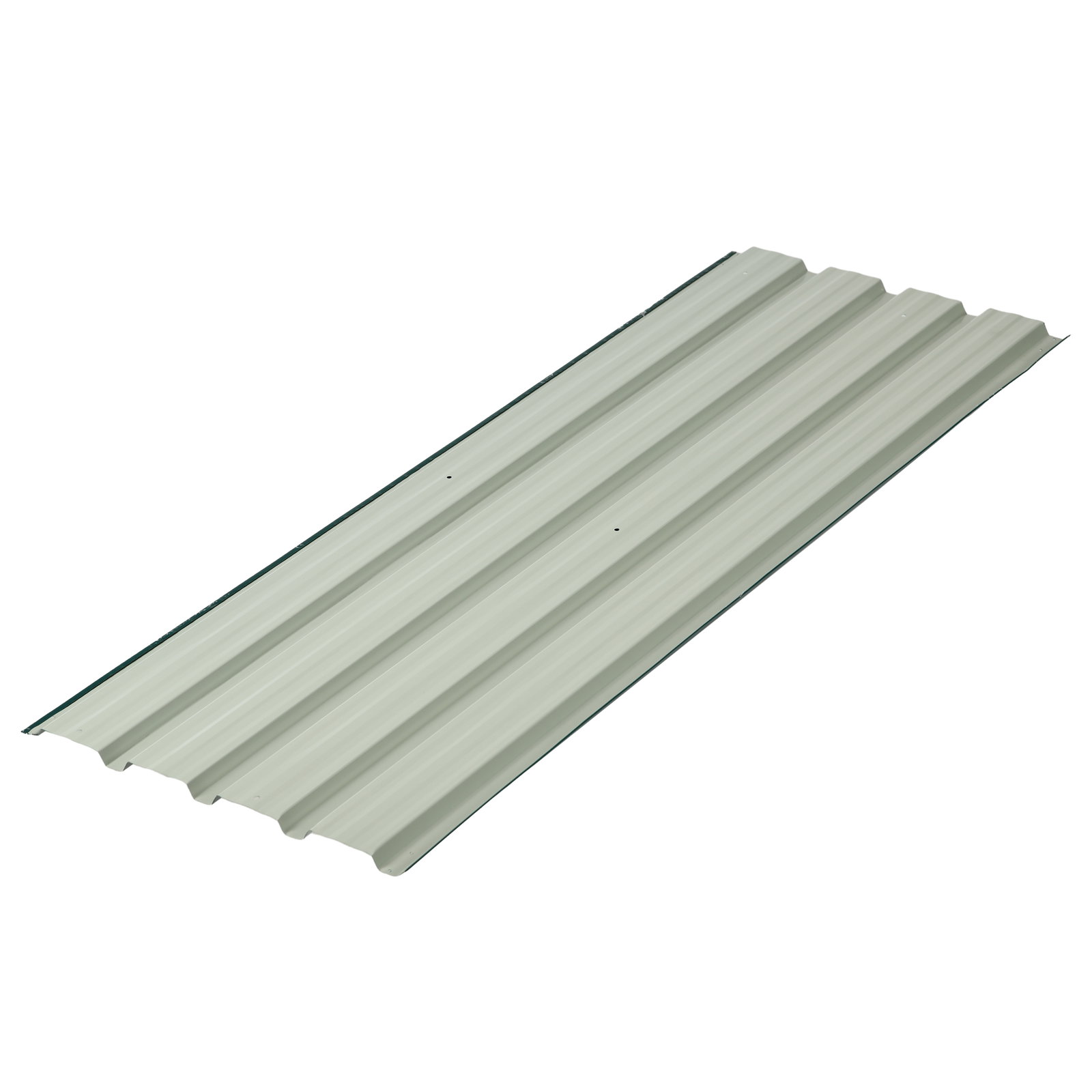 Conjunto de 12 painéis para teto de aço galvanizado chapas perfiladas de teto 7m² para abrigo de ferramentas 129x45cm verde