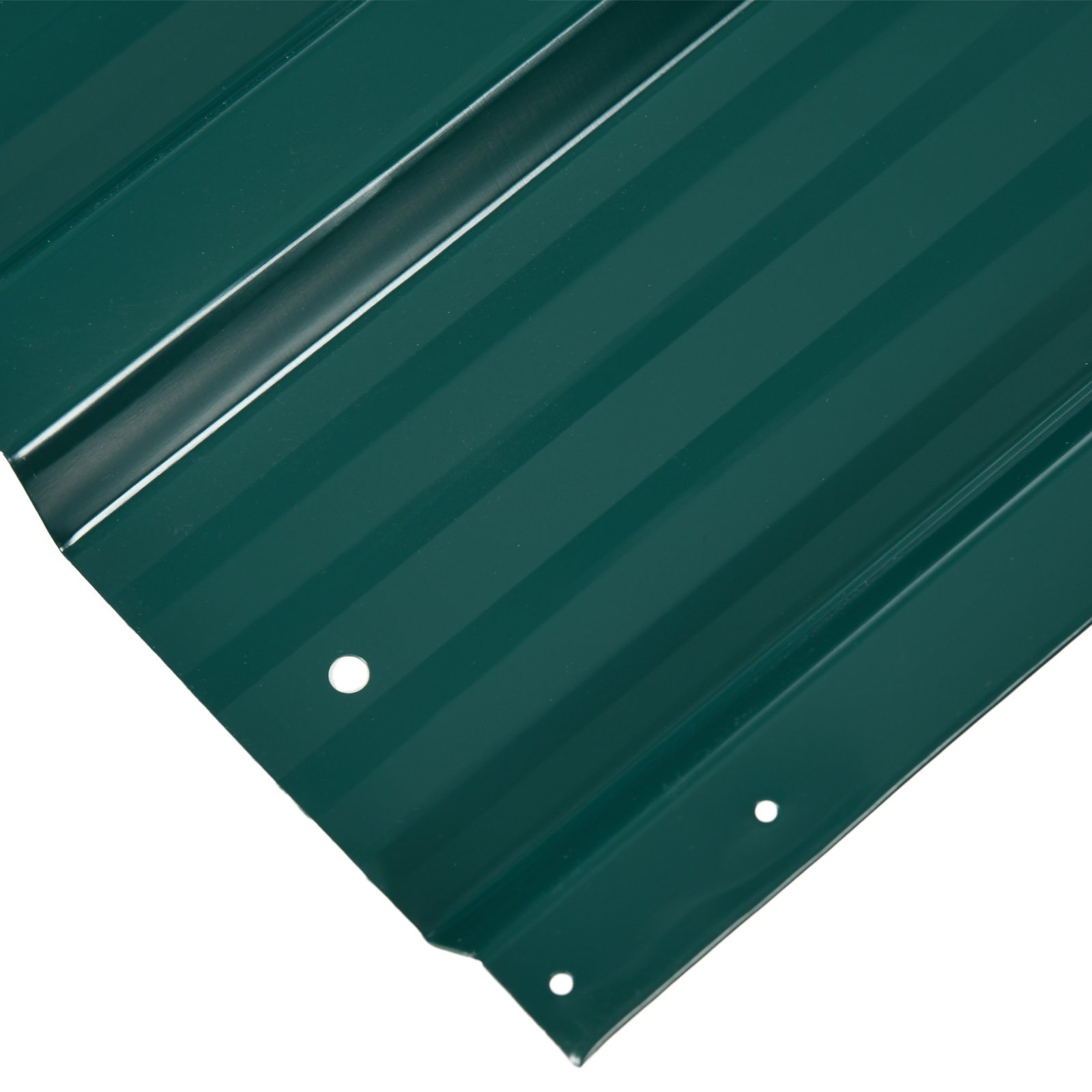 Conjunto de 12 painéis para teto de aço galvanizado chapas perfiladas de teto 7m² para abrigo de ferramentas 129x45cm verde