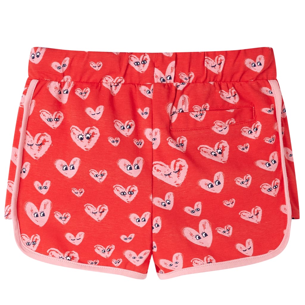 Calções de criança com cordão vermelho 116