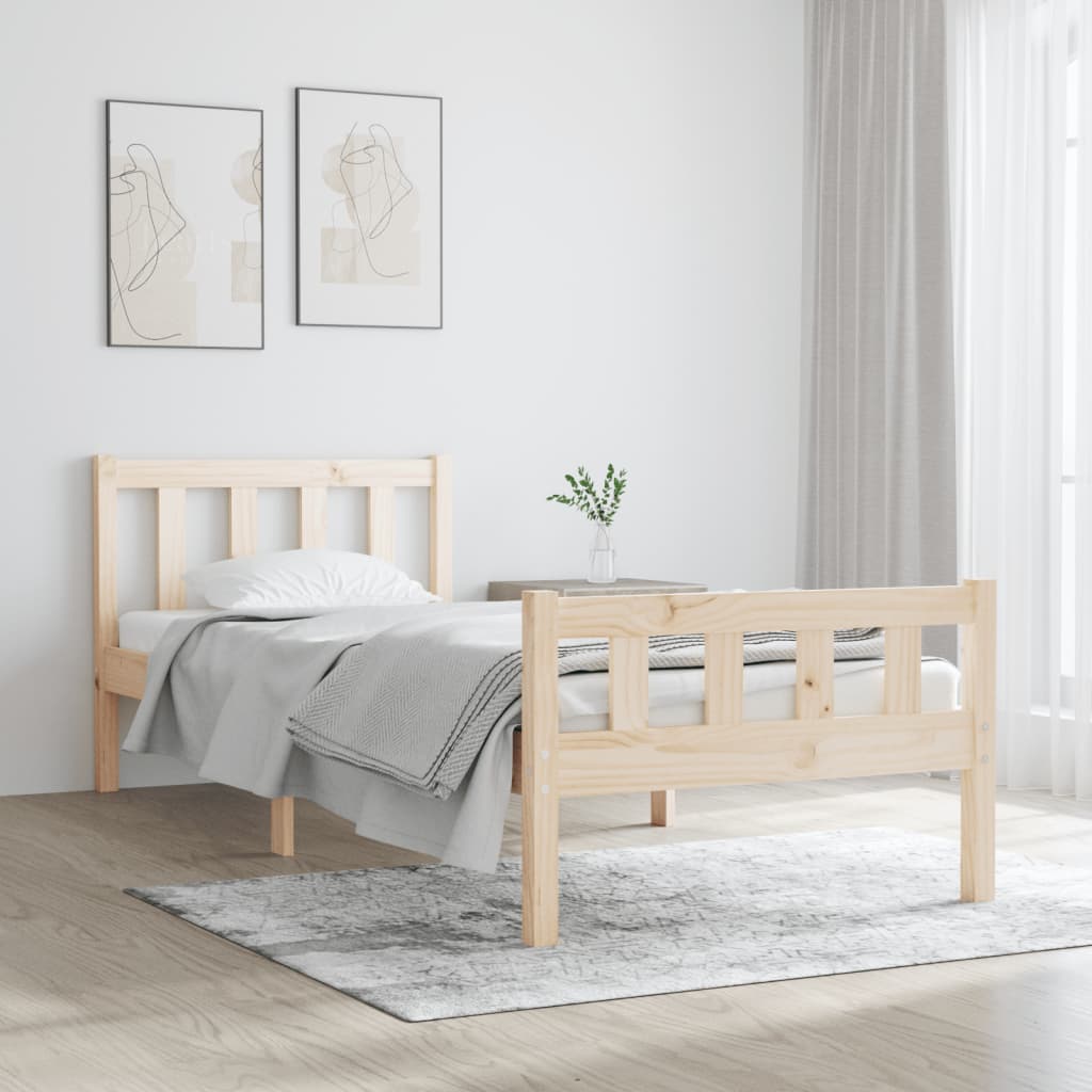 Estrutura cama pequena solteiro 75x190 cm madeira maciça
