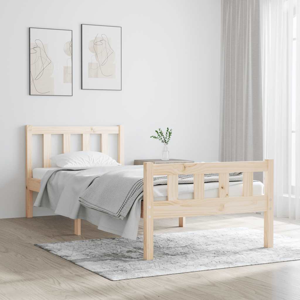 Estrutura cama pequena solteiro 75x190 cm madeira maciça