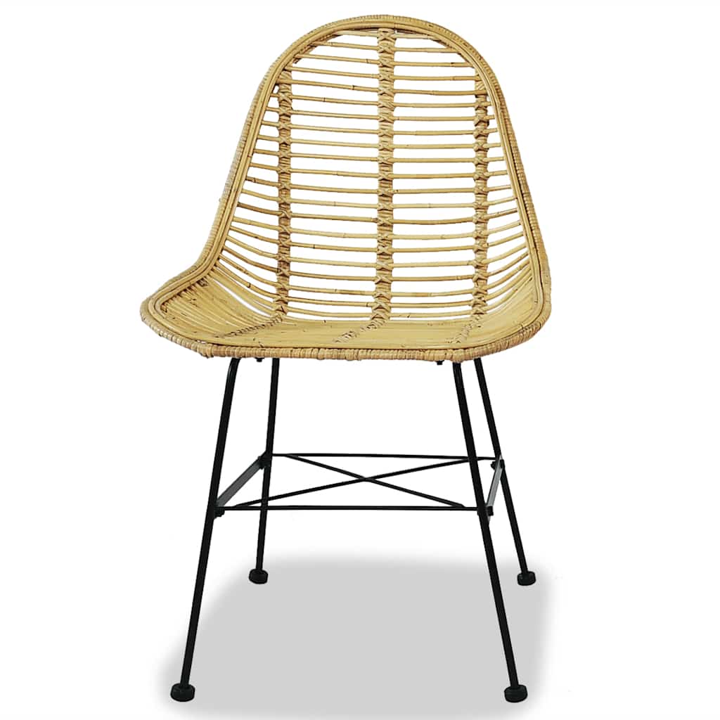 Cadeiras de jantar 4 pcs vime genuíno