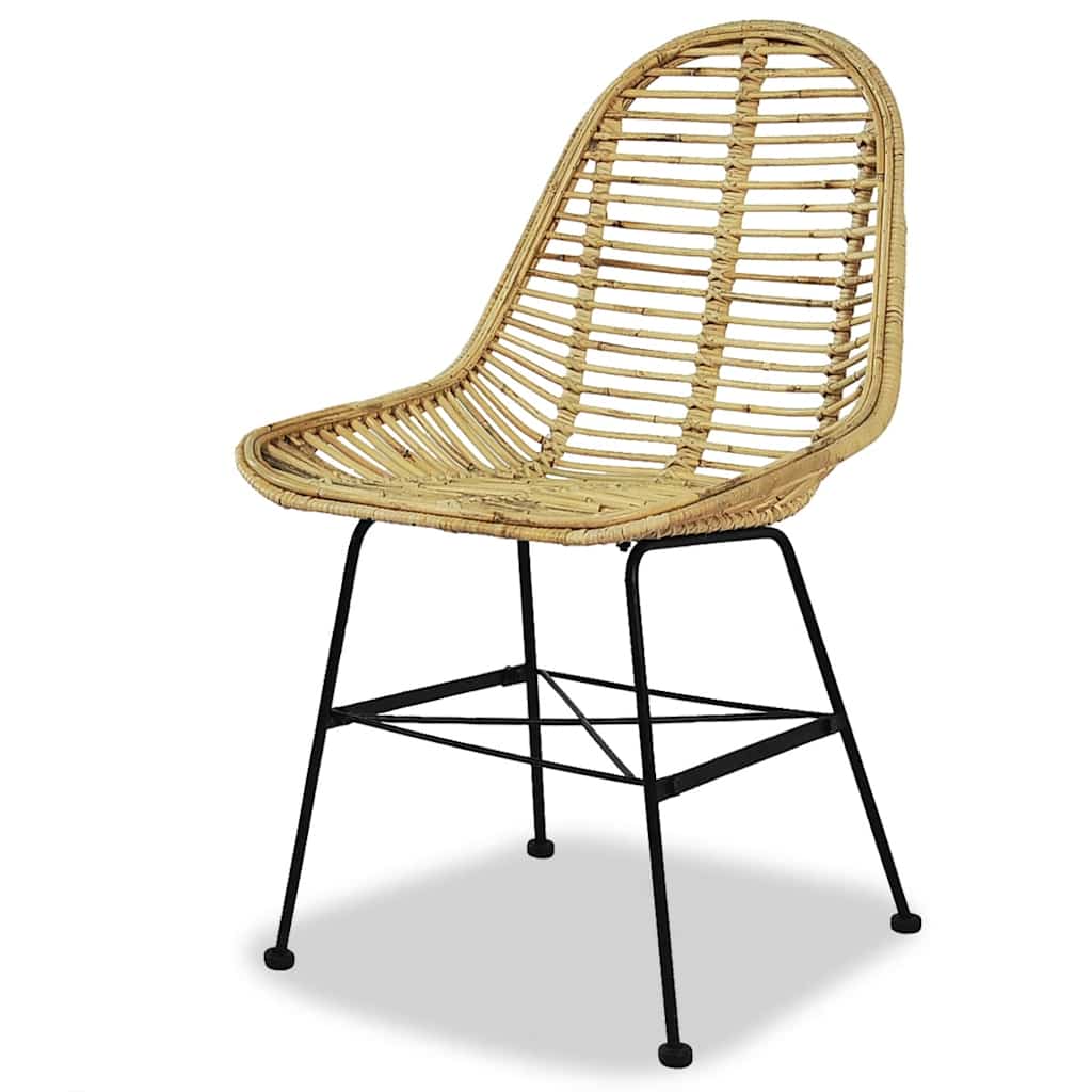 Cadeiras de jantar 4 pcs vime genuíno
