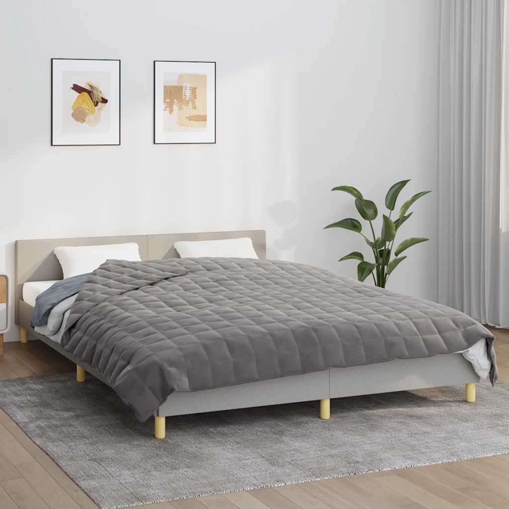 Manta pesada 13 kg 200x225 cm tecido cinza