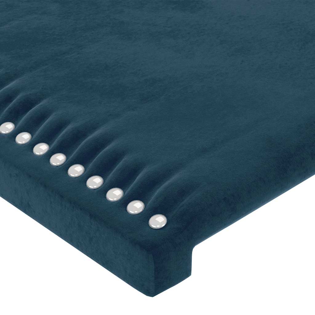 Cabeceira azul escuro 100x5x118/128 cm veludo
