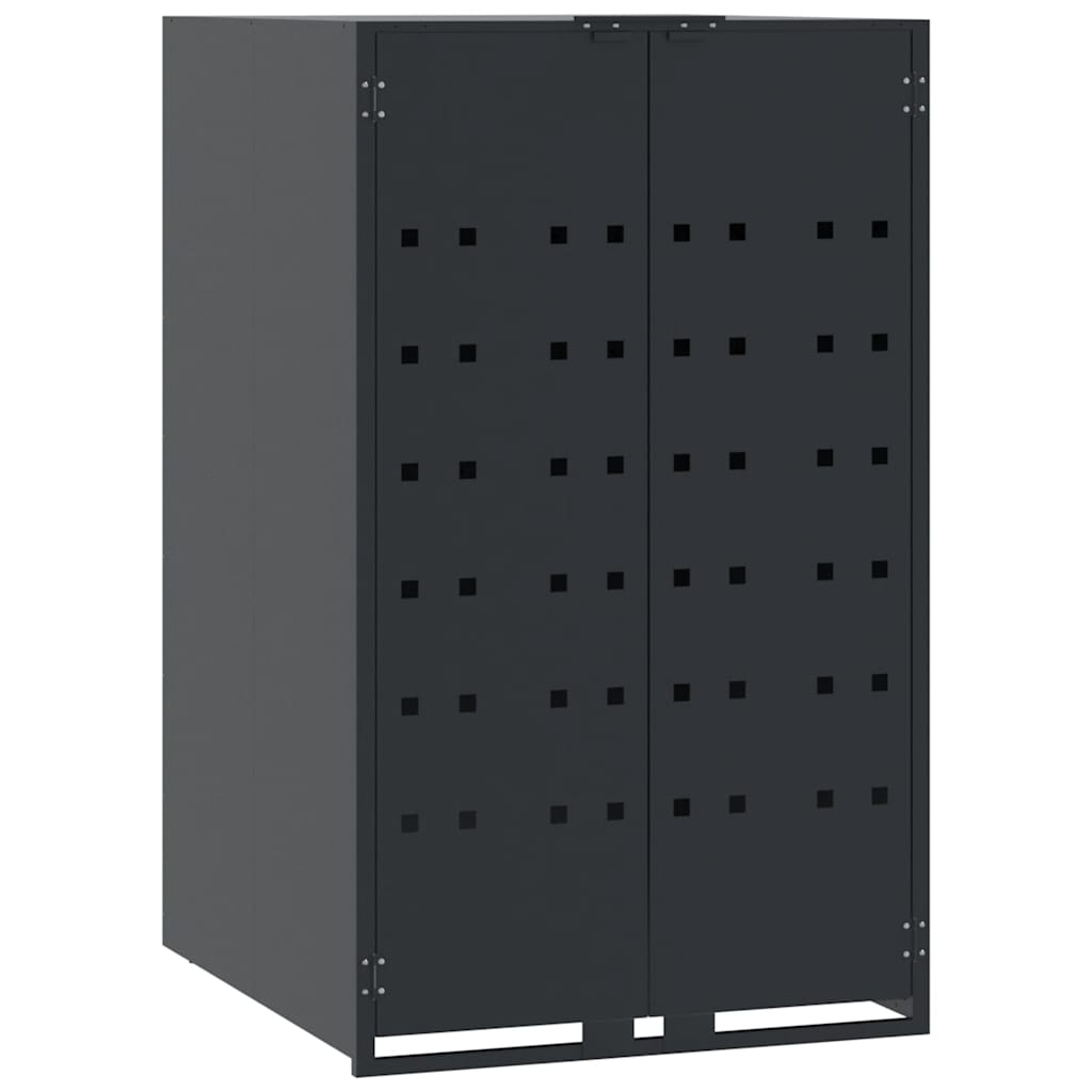Abrigo para 6 caixotes do lixo 414x79x117 cm aço antracite