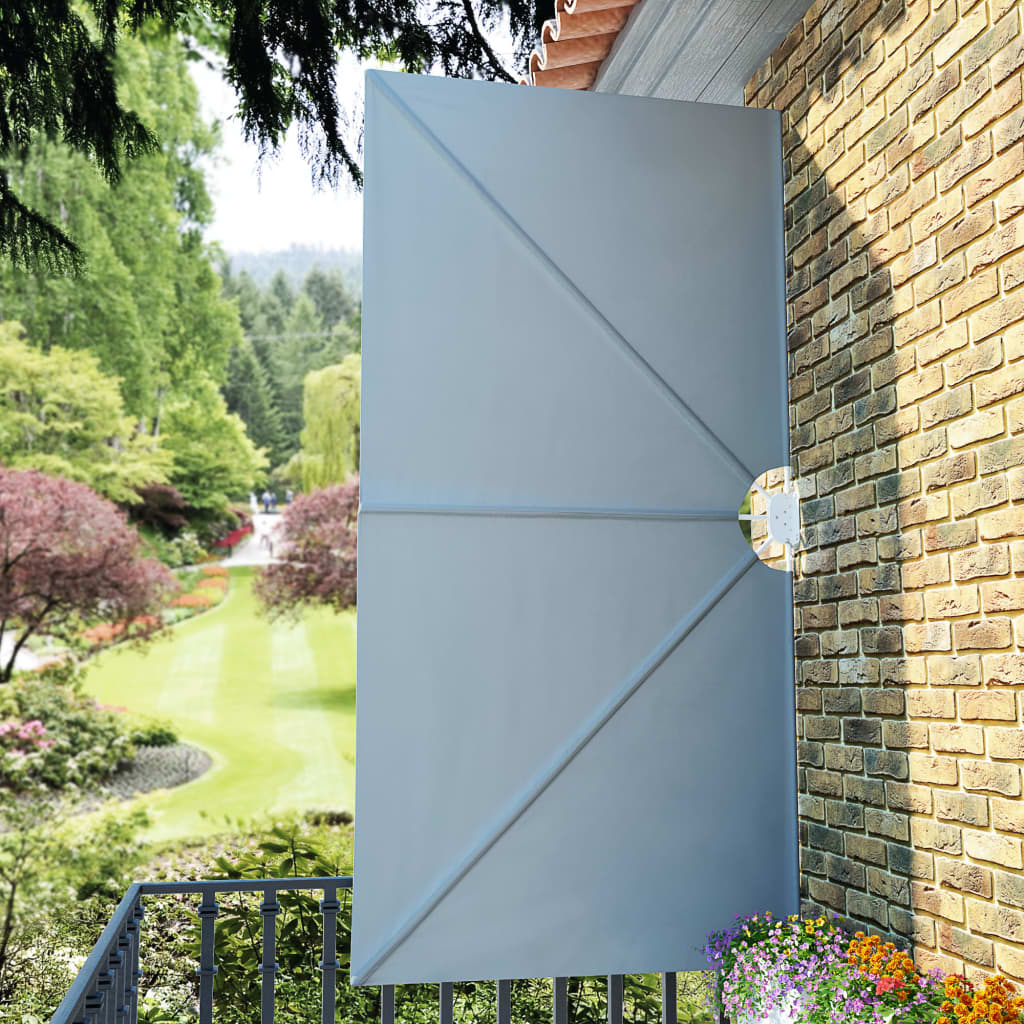 Toldo lateral dobrável para terraço 300x150 cm cinzento
