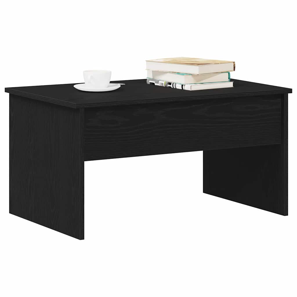 Mesa de centro carvalho preto 80 x 50,5 x 41,5 cm