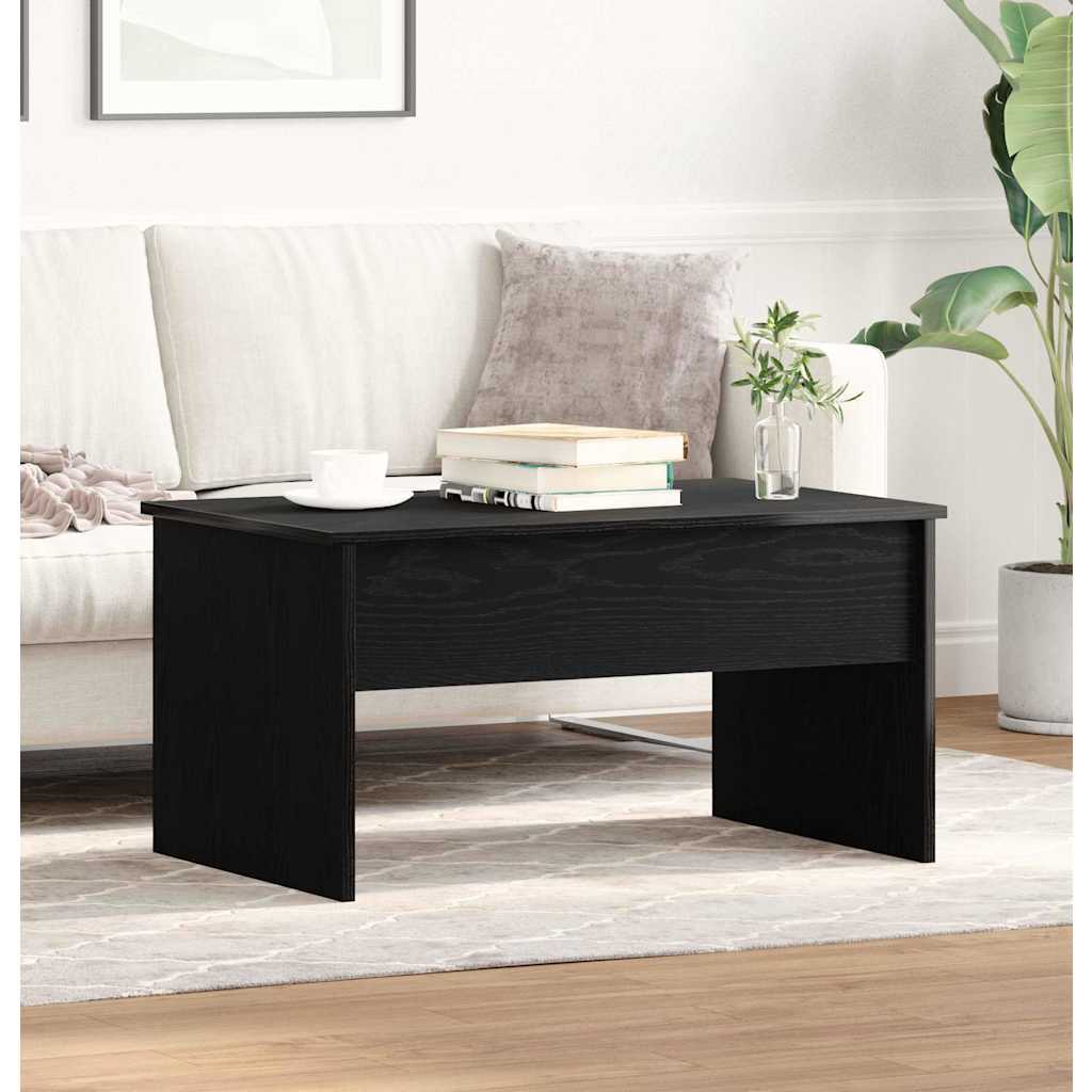 Mesa de centro carvalho preto 80 x 50,5 x 41,5 cm