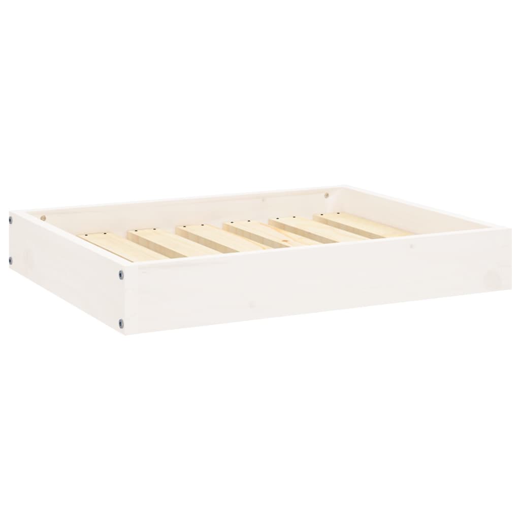 Cama para cães 61,5x49x9 cm madeira de pinho maciça branco