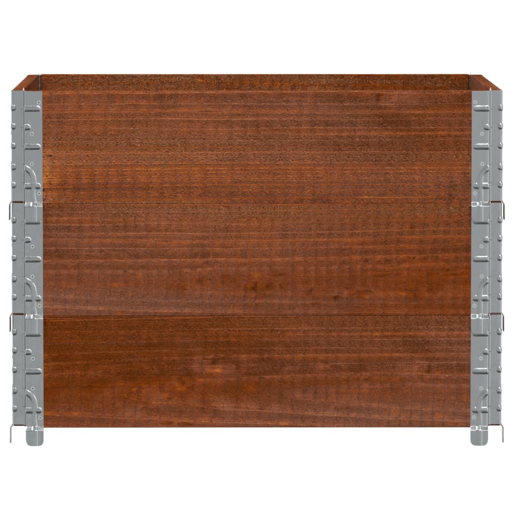 Colares p/ paletes 3 pcs 80x60 cm madeira pinho maciça castanho