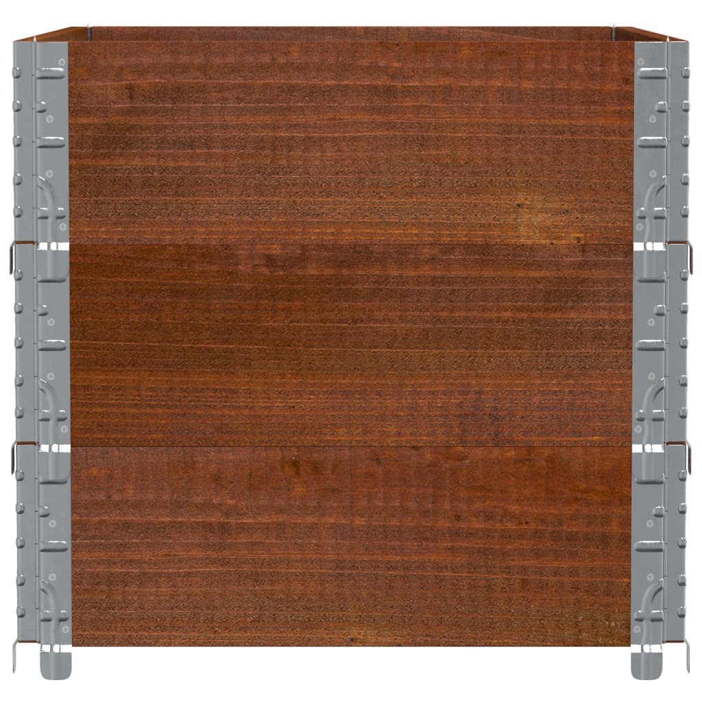 Colares p/ paletes 3 pcs 80x60 cm madeira pinho maciça castanho