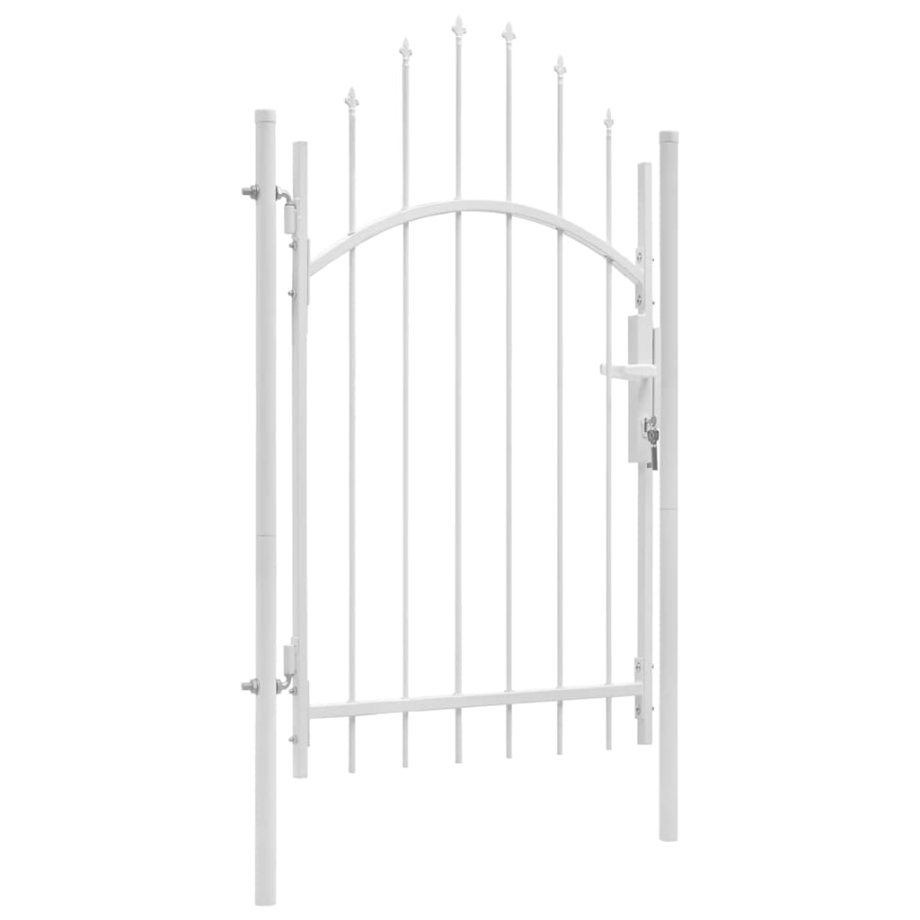 Portão de jardim woerden em aço 1x2,45 m branco