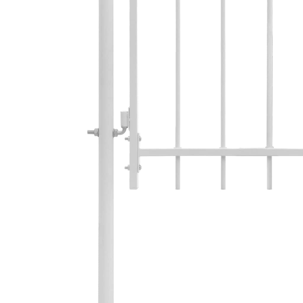 Portão de jardim woerden em aço 1x2,45 m branco