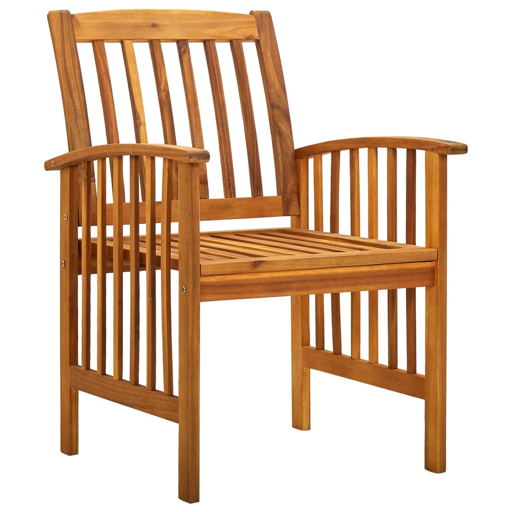 Cadeiras de jantar p/ jardim 6 pcs c/ almofadões acácia maciça