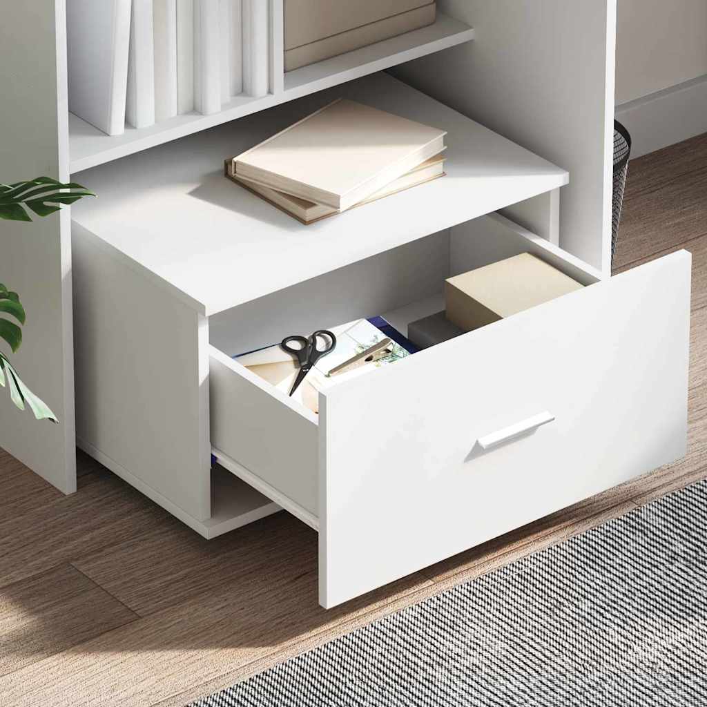 Gabinete de gavetas com roda branco 55 x 45 x 31 cm