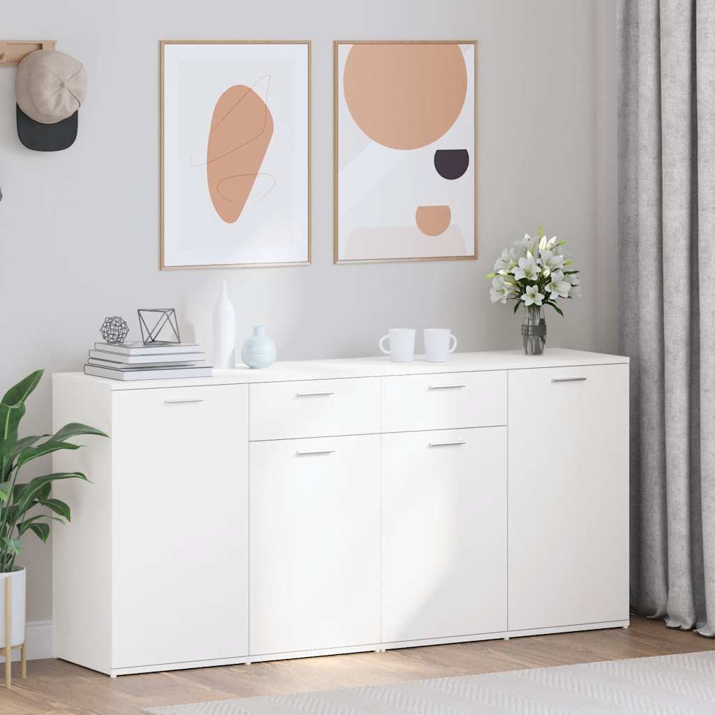 Aparador 160x36x75 cm contraplacado branco