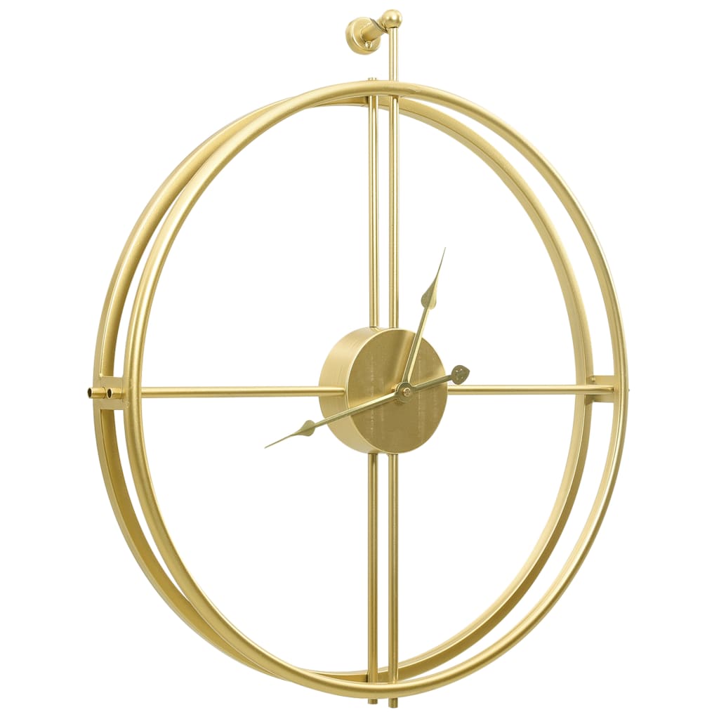 Relógio de parede 52 cm ferro dourado