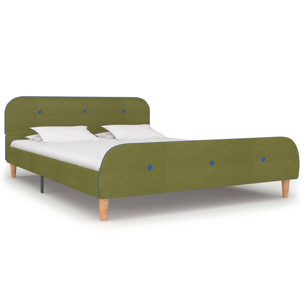 Estrutura de cama 140x200 cm tecido verde