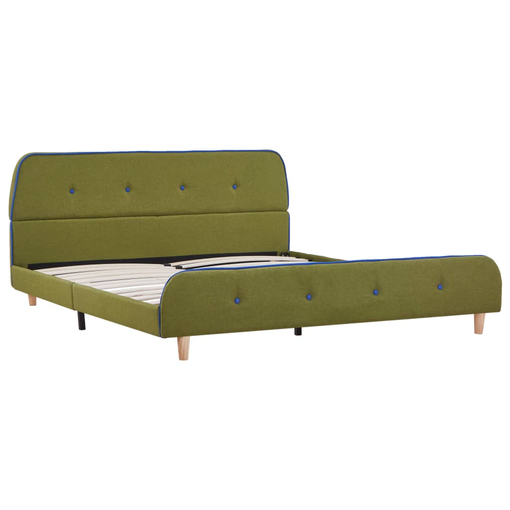 Estrutura de cama 140x200 cm tecido verde