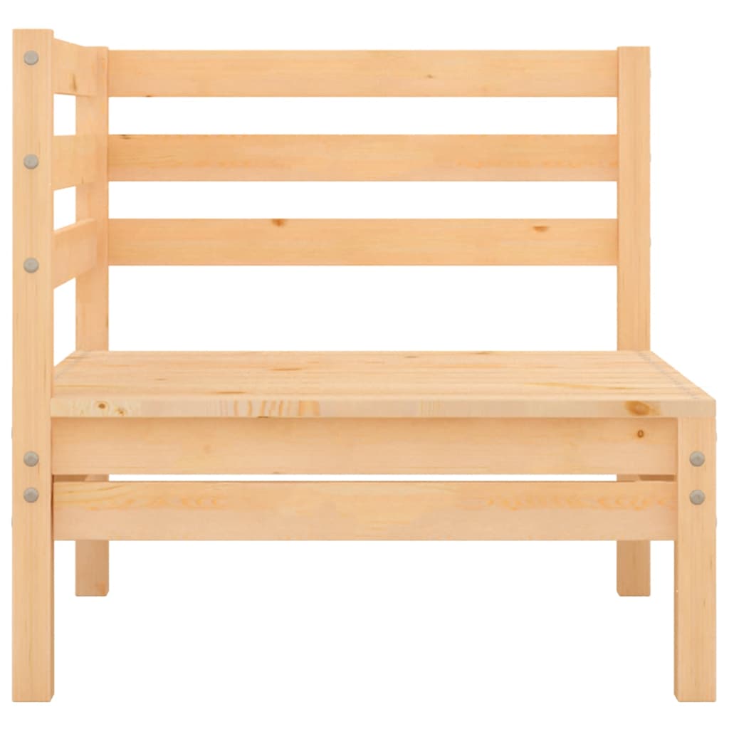 4 Pcs conjunto lounge de jardim madeira de pinho maciça